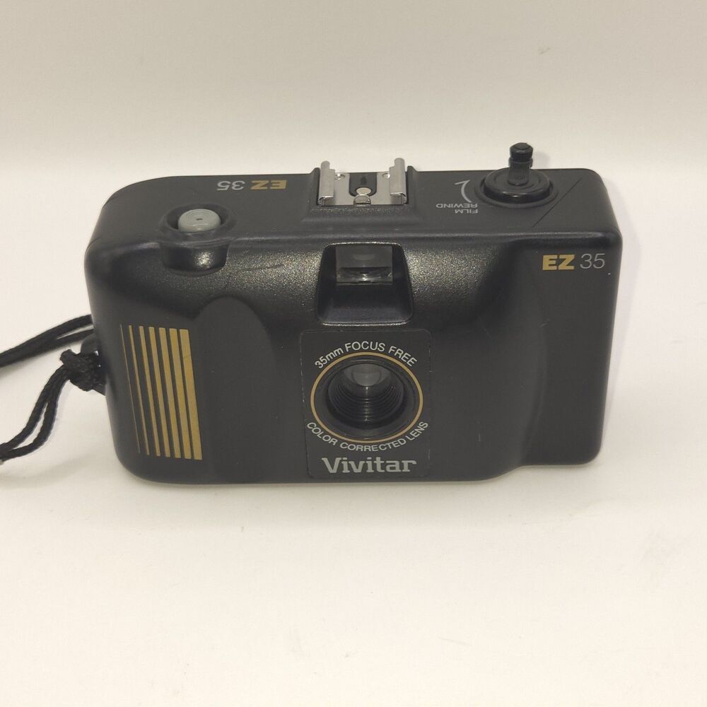 Vivitar EZ35 Point And Shoot 35mm Focus Free Manual Film Camera Working EUC